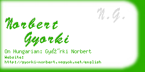 norbert gyorki business card